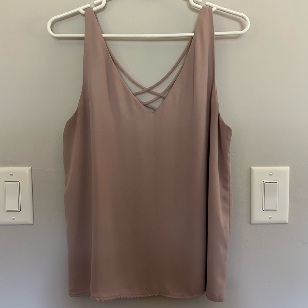 Light pink / mauve tank top blouse
